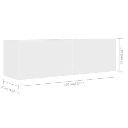3078722 vidaXL 5 Piece TV Cabinet Set White Engineered Wood (804483+801481)