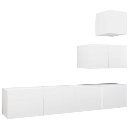 vidaXL TV Cabinet Set | White | Engineered wood | Standard | TV Cabinet Set