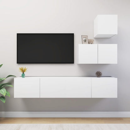 vidaXL TV Cabinet Set | White | Engineered wood | Standard | TV Cabinet Set