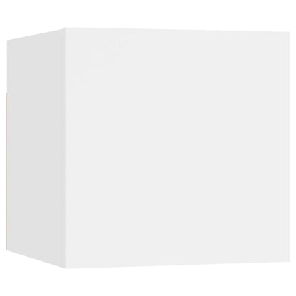 vidaXL 4 Piece TV Cabinet Set White Engineered Wood