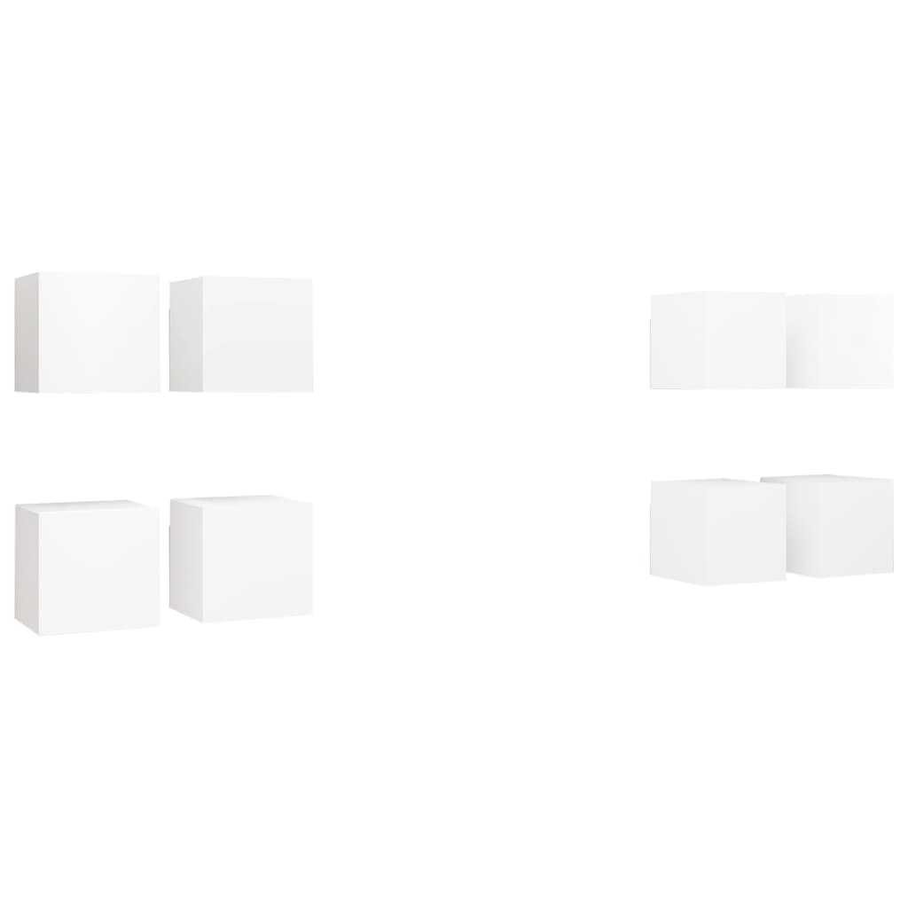 vidaXL TV Cabinet | Set of 8 | White | Engineered wood | Small