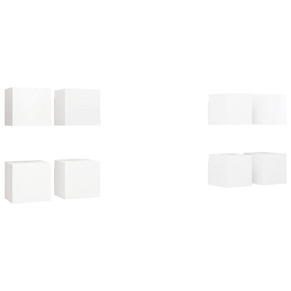 vidaXL TV Cabinet | Set of 8 | White | Engineered wood | Small