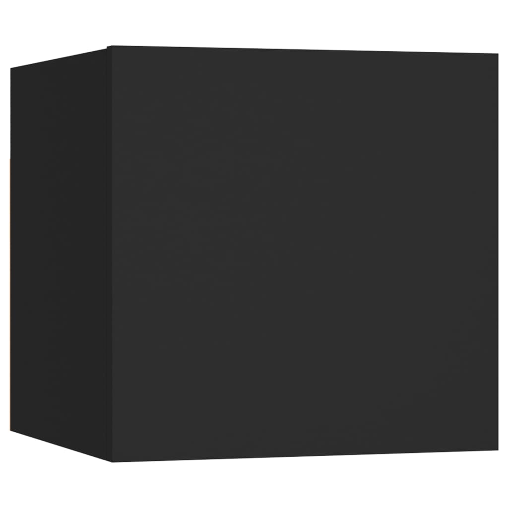 vidaXL 6 Piece TV Cabinet Set Black Engineered Wood