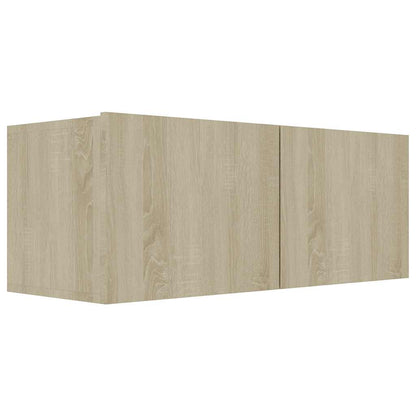 vidaXL 4 Piece TV Cabinet Set Sonoma Oak Engineered Wood