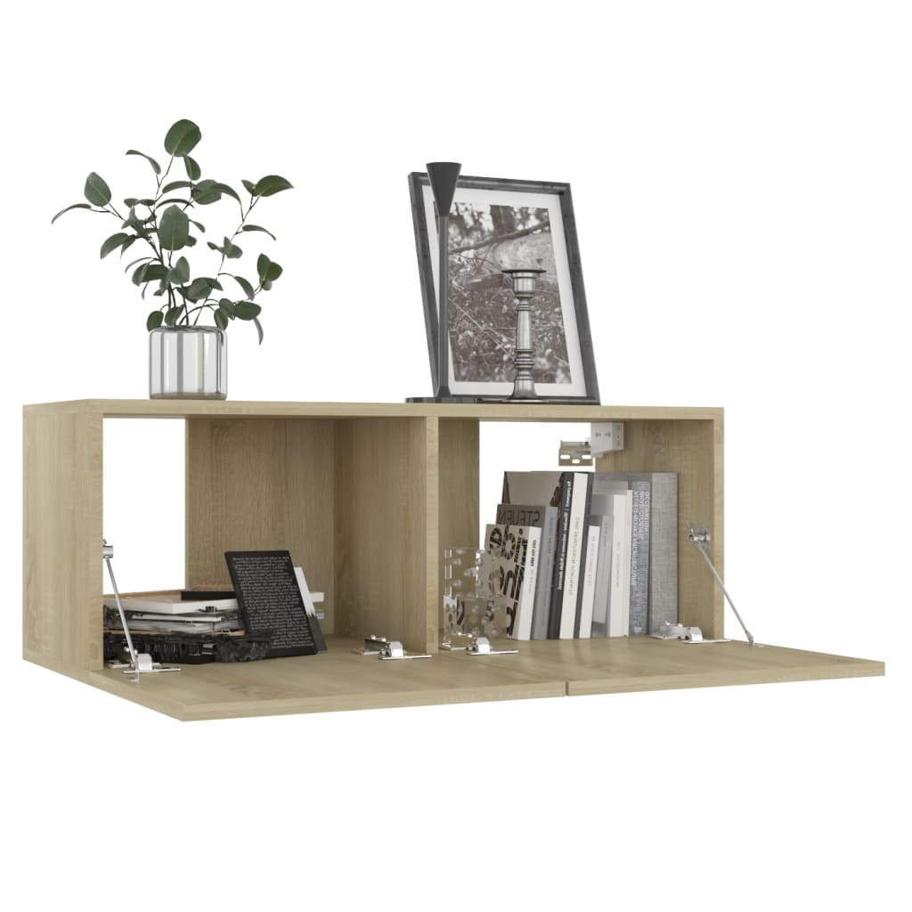 vidaXL 8 Piece TV Cabinet Set Sonoma Oak Engineered Wood