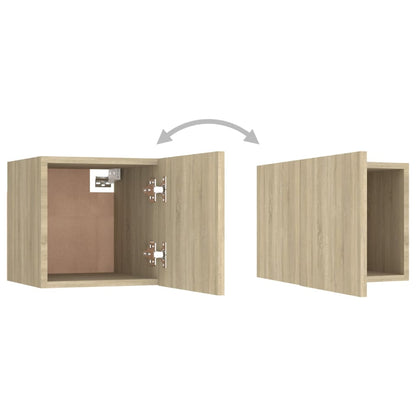 vidaXL 8 Piece TV Cabinet Set Sonoma Oak Engineered Wood