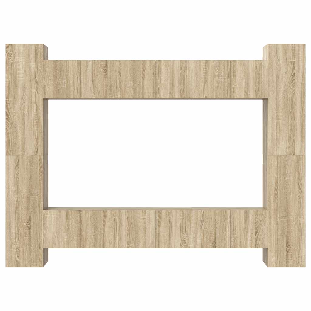 vidaXL 10 Piece TV Cabinet Set Sonoma Oak Engineered Wood