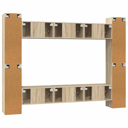 vidaXL 10 Piece TV Cabinet Set Sonoma Oak Engineered Wood