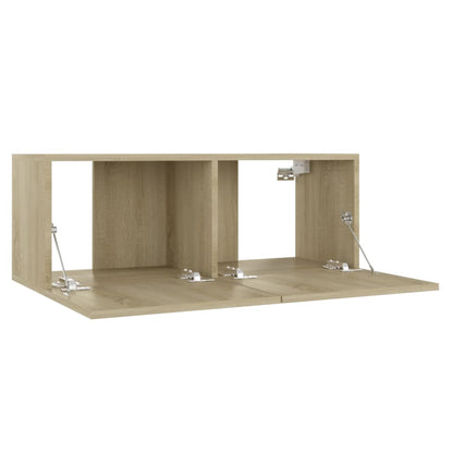 vidaXL 3 Piece TV Cabinet Set Sonoma Oak Engineered Wood