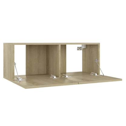 vidaXL 3 Piece TV Cabinet Set Sonoma Oak Engineered Wood