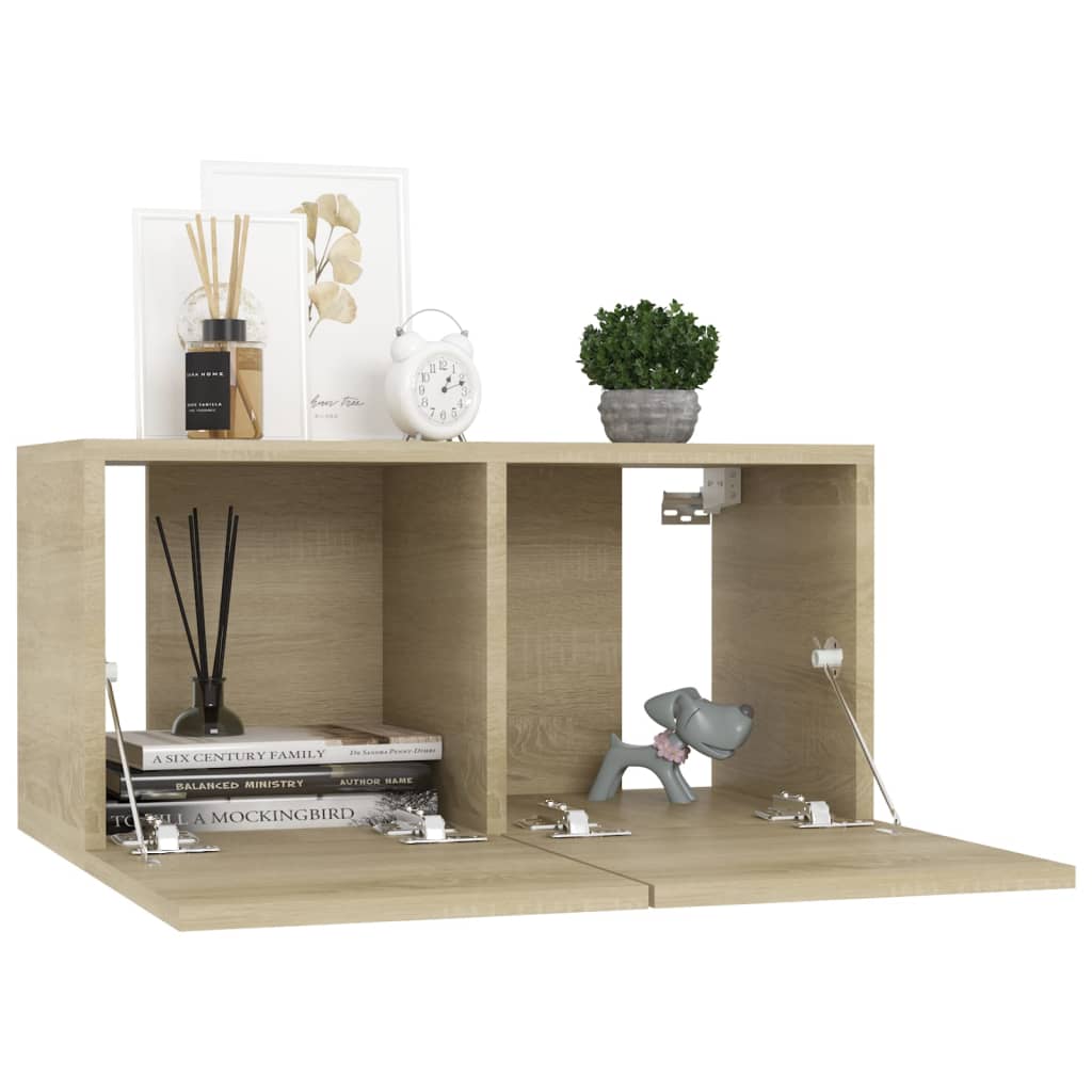 vidaXL 7 Piece TV Cabinet Set Sonoma Oak Engineered Wood
