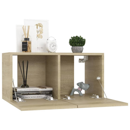 vidaXL 7 Piece TV Cabinet Set Sonoma Oak Engineered Wood
