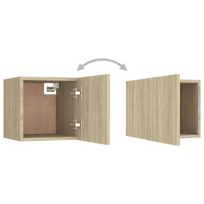 vidaXL 6 Piece TV Cabinet Set Sonoma Oak Engineered Wood