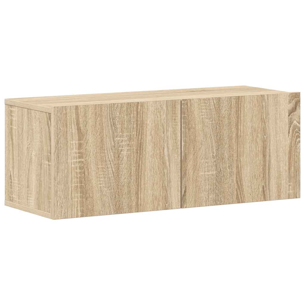 vidaXL 4 Piece TV Cabinet Set Sonoma Oak Engineered Wood