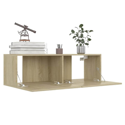 vidaXL 8 Piece TV Cabinet Set Sonoma Oak Engineered Wood