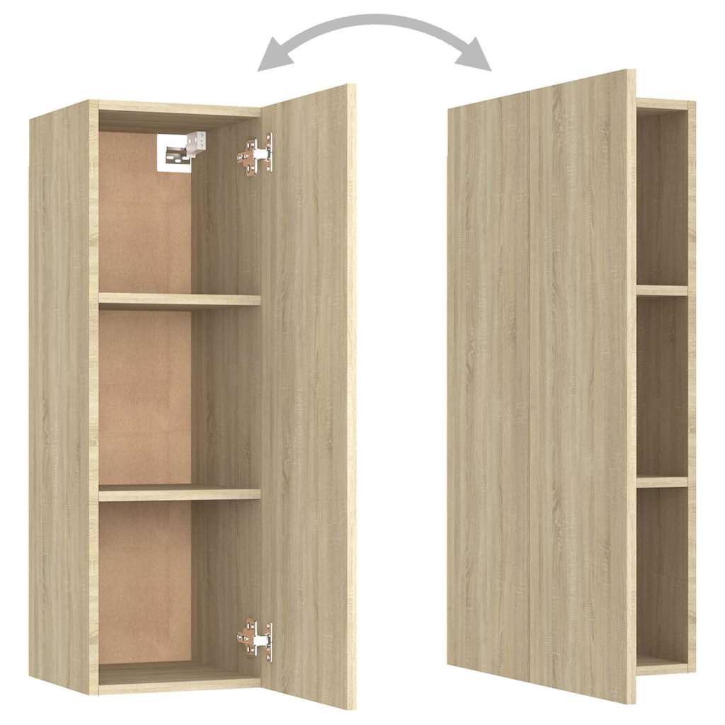 vidaXL 8 Piece TV Cabinet Set Sonoma Oak Engineered Wood
