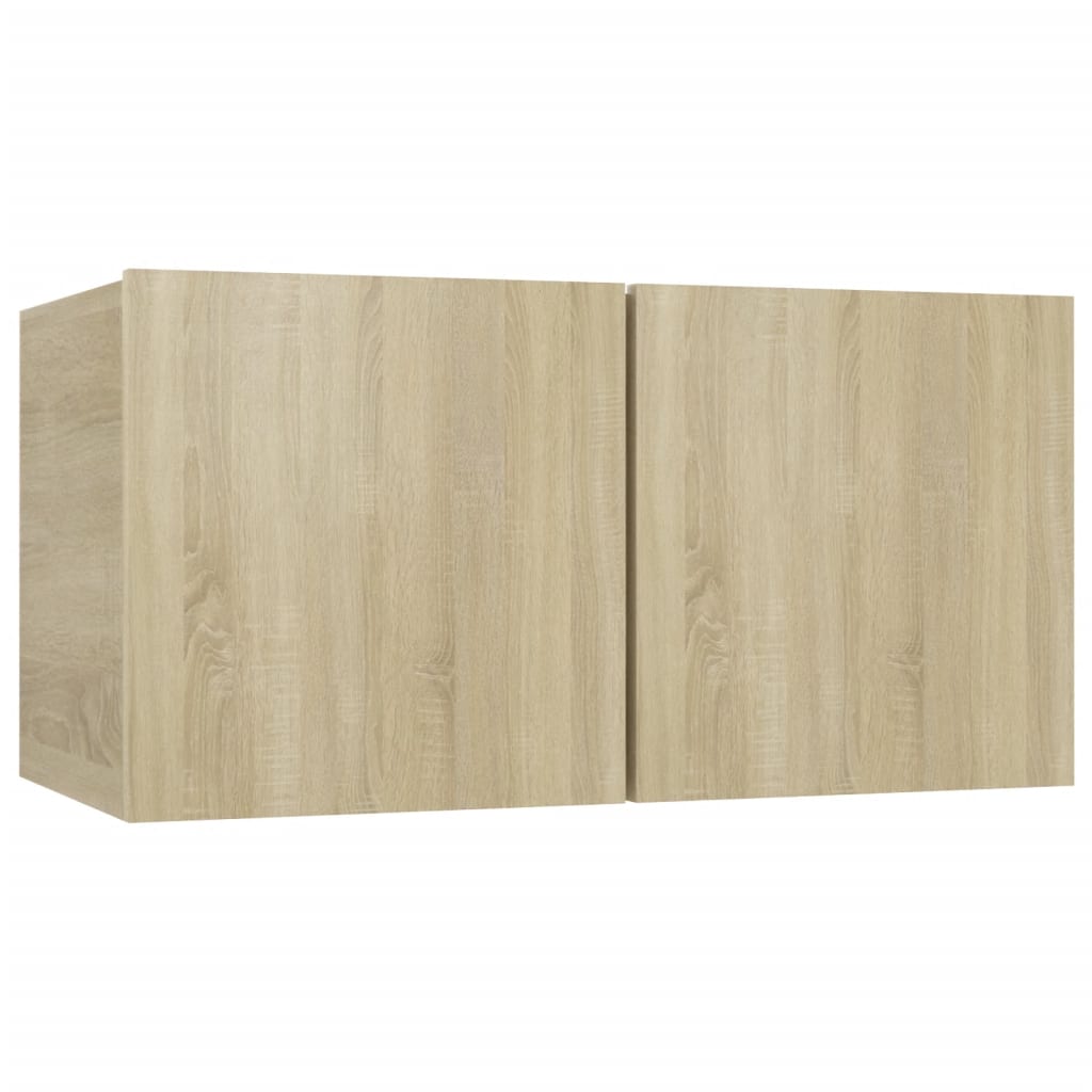 vidaXL 4 Piece TV Cabinet Set Sonoma Oak Engineered Wood