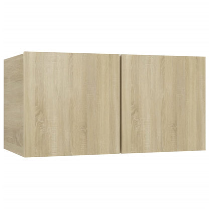 vidaXL 4 Piece TV Cabinet Set Sonoma Oak Engineered Wood