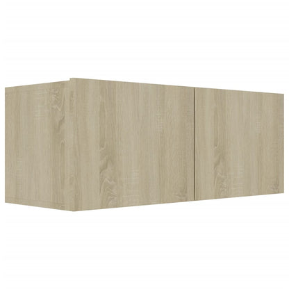 vidaXL 4 Piece TV Cabinet Set Sonoma Oak Engineered Wood