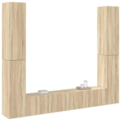 vidaXL 6 Piece TV Cabinet Set Sonoma Oak Engineered Wood
