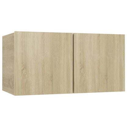 vidaXL 8 Piece TV Cabinet Set Sonoma Oak Engineered Wood