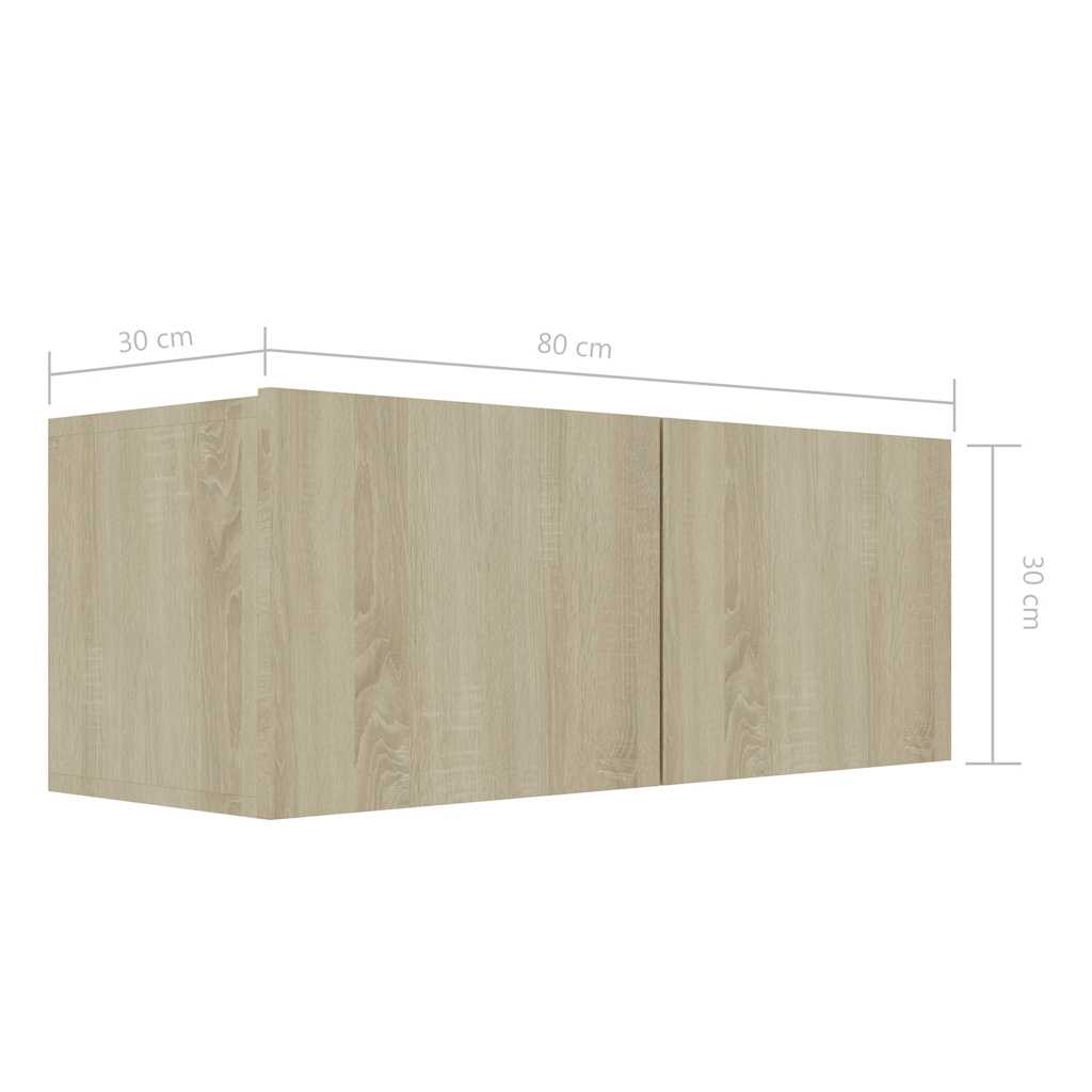 vidaXL 8 Piece TV Cabinet Set Sonoma Oak Engineered Wood