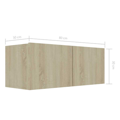 vidaXL 8 Piece TV Cabinet Set Sonoma Oak Engineered Wood