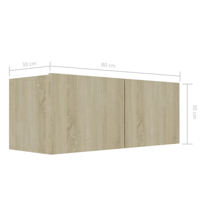 vidaXL 8 Piece TV Cabinet Set Sonoma Oak Engineered Wood