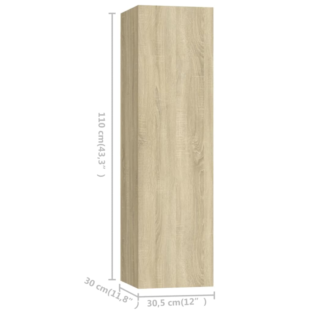 vidaXL 5 Piece TV Cabinet Set Sonoma Oak Engineered Wood