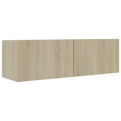 vidaXL 2 Piece TV Cabinet Set Sonoma Oak Engineered Wood