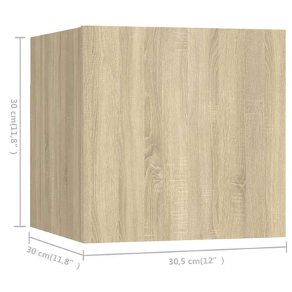 vidaXL 7 Piece TV Cabinet Set Sonoma Oak Engineered Wood