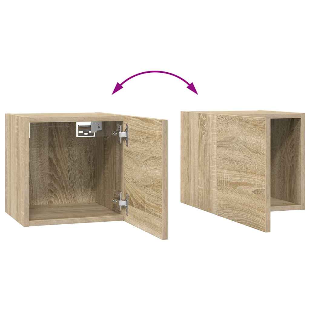 vidaXL 8 Piece TV Cabinet Set Sonoma Oak Engineered Wood