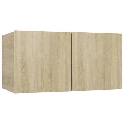 vidaXL 4 Piece TV Cabinet Set Sonoma Oak Engineered Wood