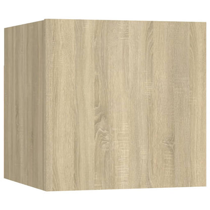 vidaXL 4 Piece TV Cabinet Set Sonoma Oak Engineered Wood