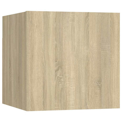 vidaXL 4 Piece TV Cabinet Set Sonoma Oak Engineered Wood