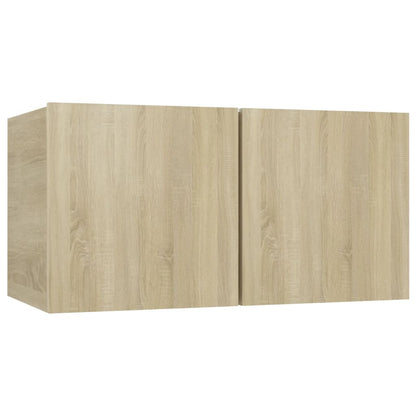 vidaXL 4 Piece TV Cabinet Set Sonoma Oak Engineered Wood