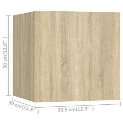 vidaXL Wall Mounted TV Cabinets 8 pcs Sonoma Oak 30.5x30x30 cm