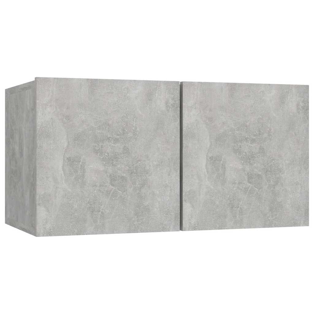 vidaXL 4 Piece TV Cabinet Set Concrete Grey 60x30x30 cm Engineered Wood