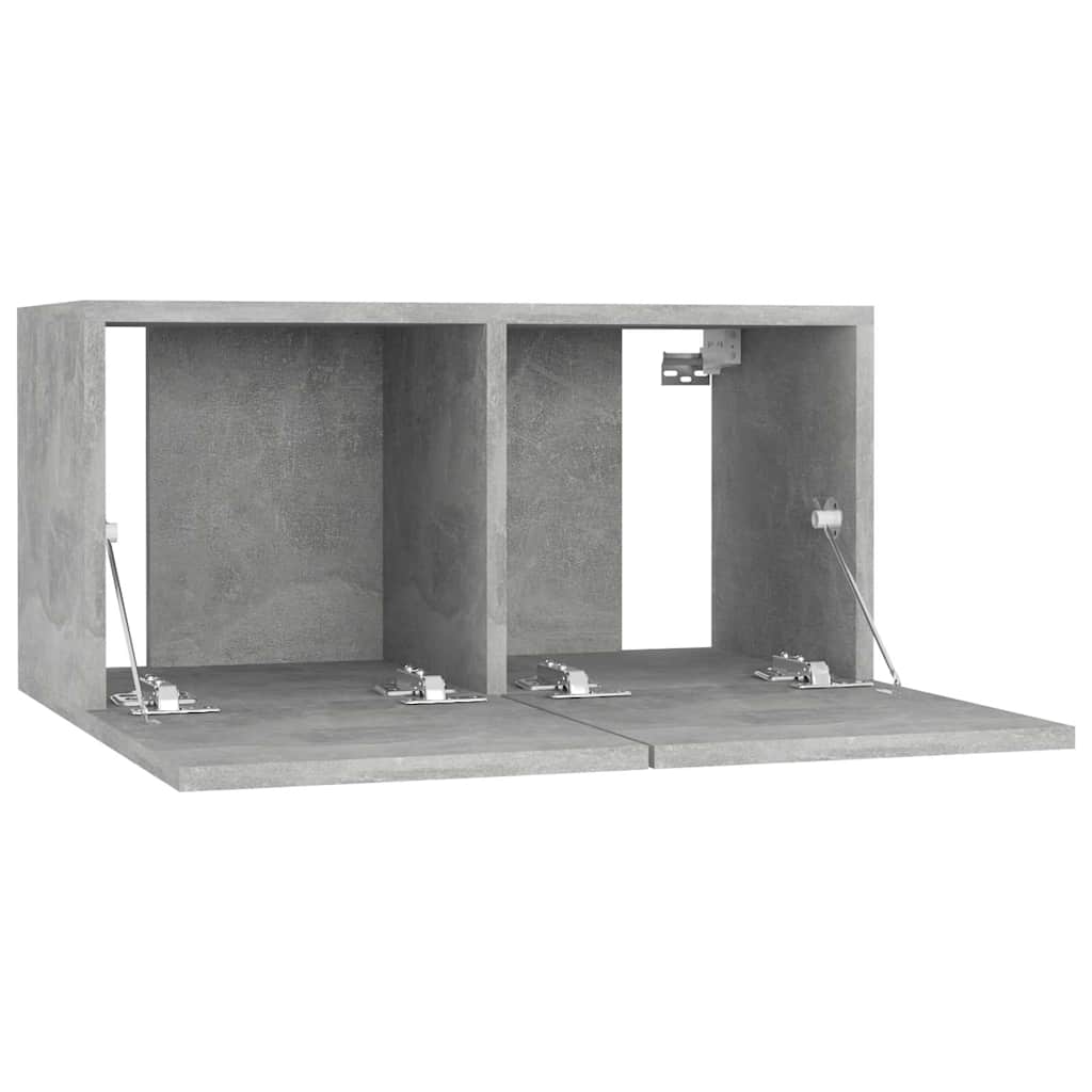 vidaXL 4 Piece TV Cabinet Set Concrete Grey 60x30x30 cm Engineered Wood
