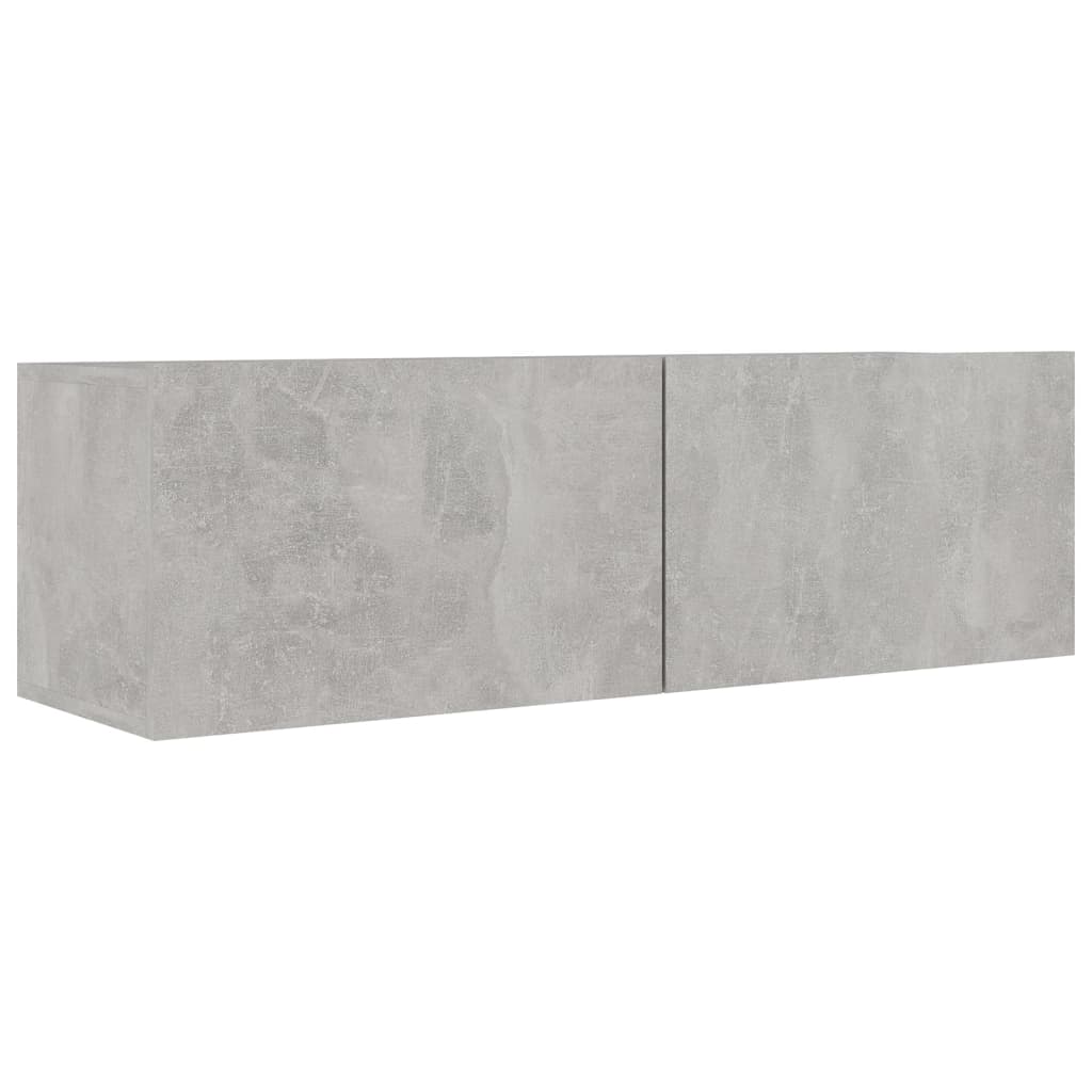 vidaXL TV Cabinets 4 pcs Concrete Grey 100x30x30 cm Engineered Wood