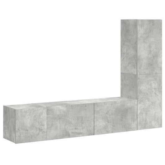 vidaXL 3 Piece TV Cabinet Set Concrete Grey Engineered Wood