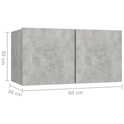 vidaXL 7 Piece TV Cabinet Set Concrete Grey Engineered Wood