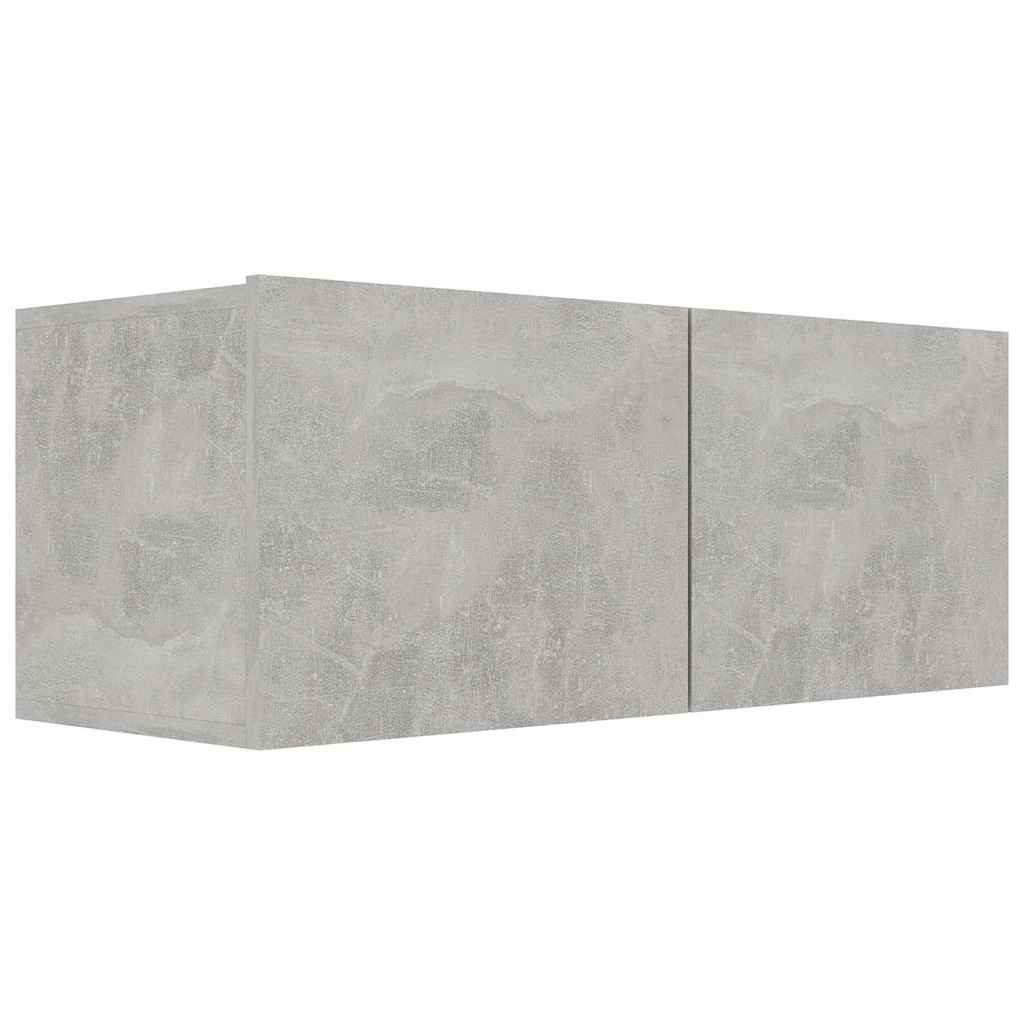 vidaXL 8 Piece TV Cabinet Set Concrete Grey Engineered Wood