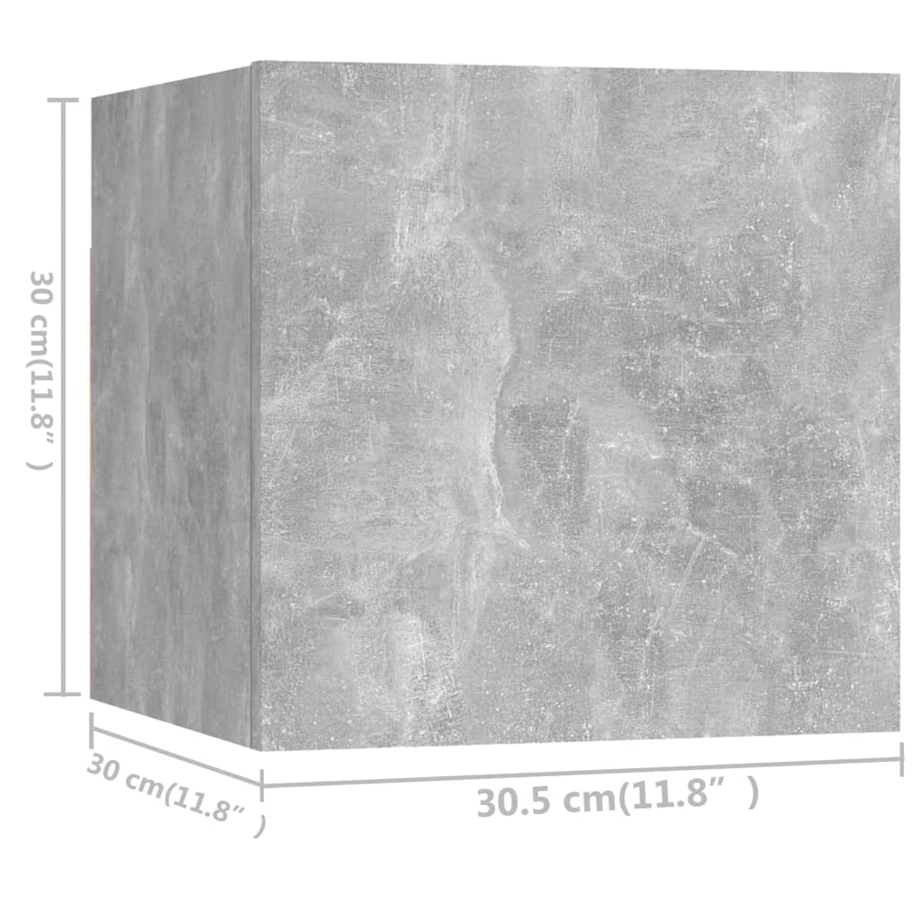 vidaXL 5 Piece TV Cabinet Set Concrete Grey Engineered Wood