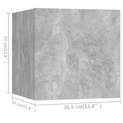 vidaXL 5 Piece TV Cabinet Set Concrete Grey Engineered Wood