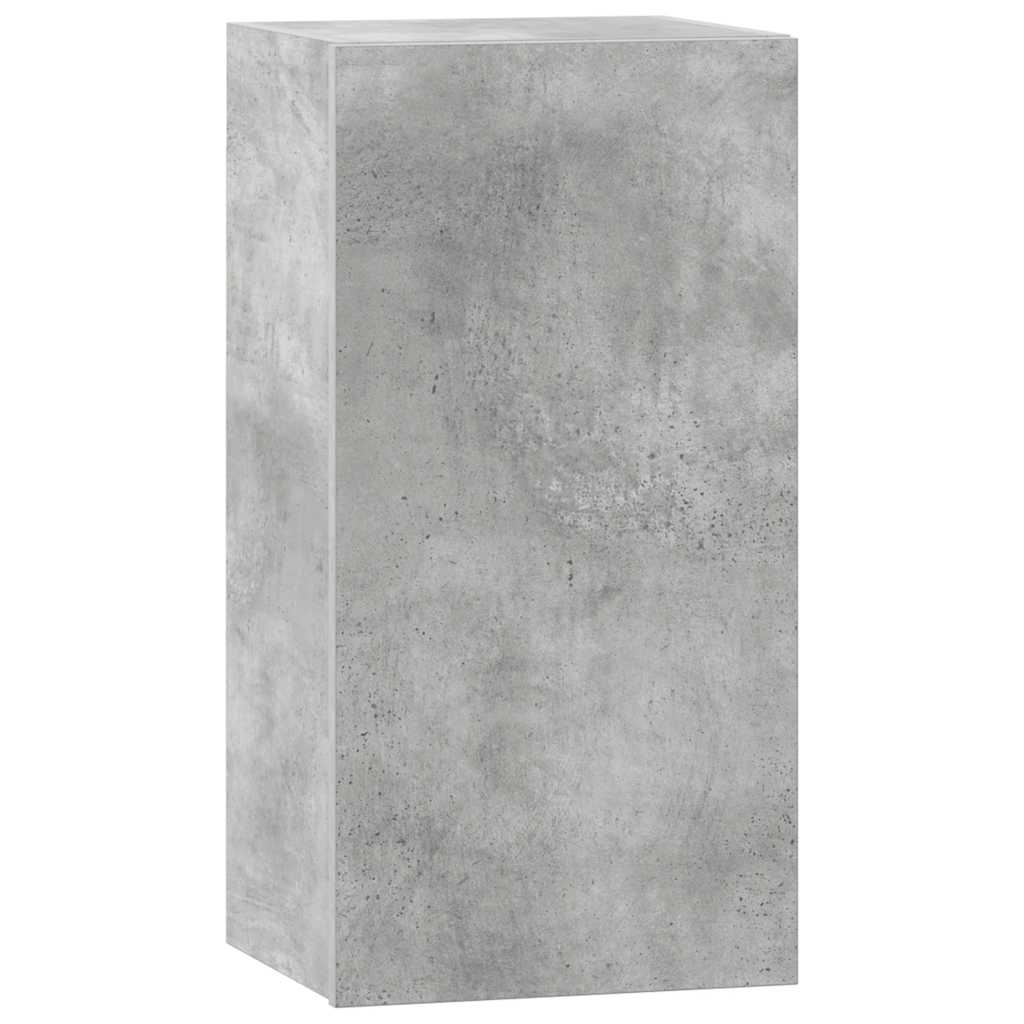vidaXL 8 Piece TV Cabinet Set Concrete Grey Engineered Wood