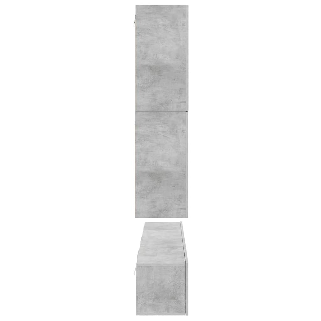 vidaXL 8 Piece TV Cabinet Set Concrete Grey Engineered Wood