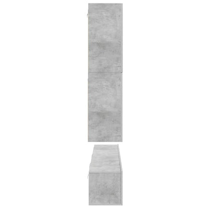 vidaXL 8 Piece TV Cabinet Set Concrete Grey Engineered Wood