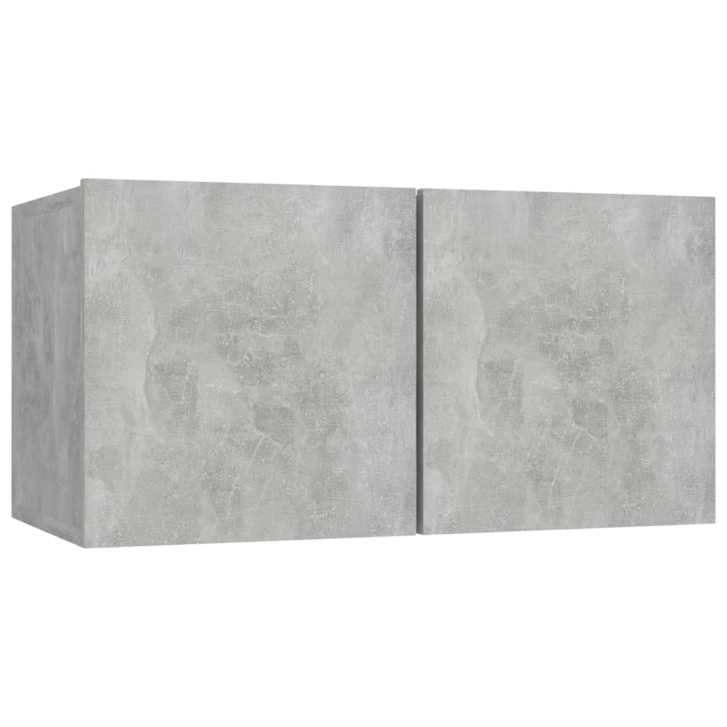 vidaXL 6 Piece TV Cabinet Set Concrete Grey Engineered Wood