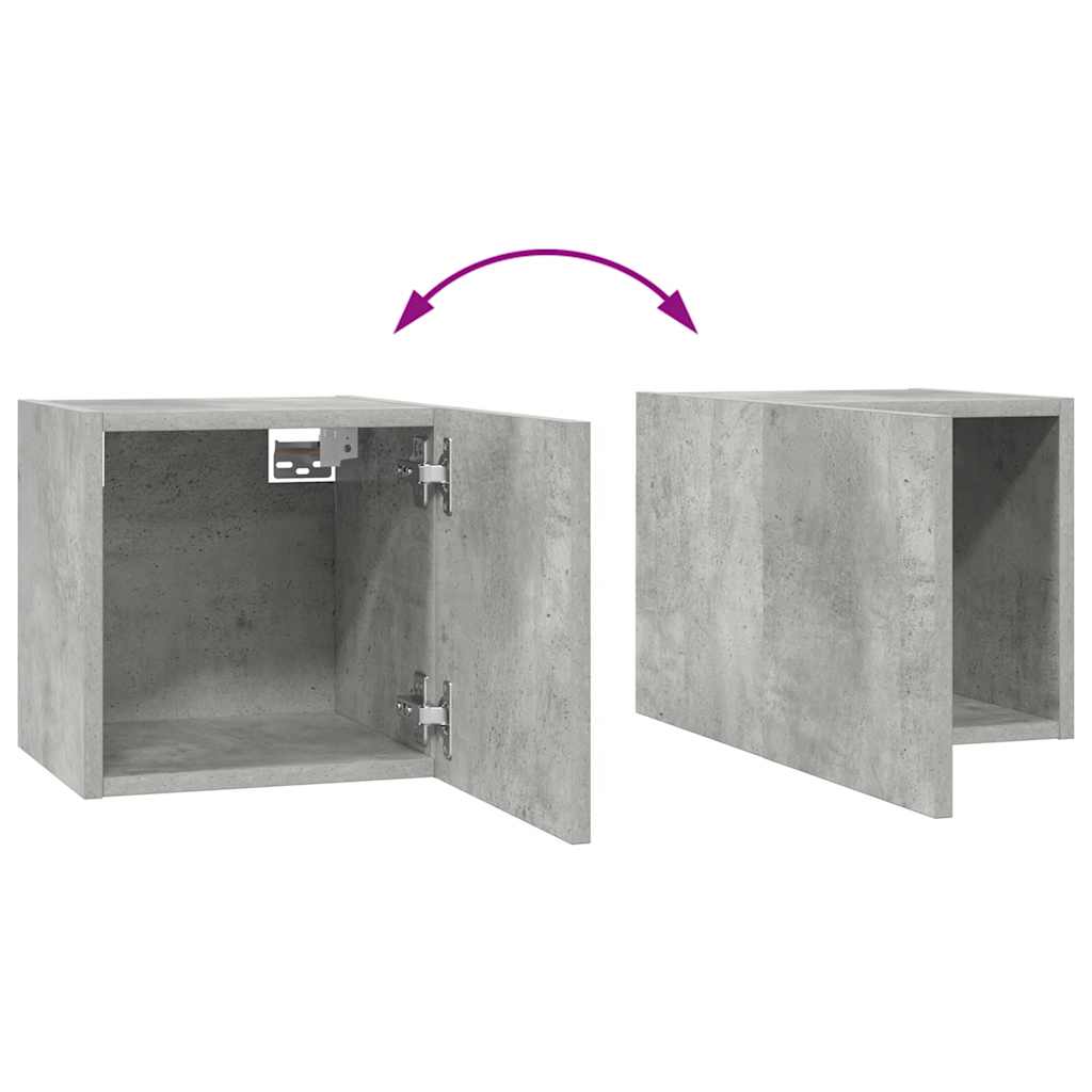 vidaXL 8 Piece TV Cabinet Set Concrete Grey Engineered Wood